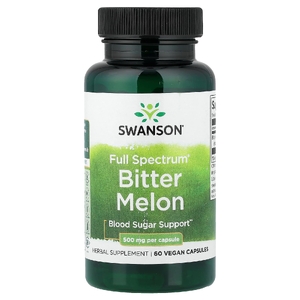 Swanson Vitamins, Full Spectrum®, горькая дыня, 500 мг, 60 веганских капсул