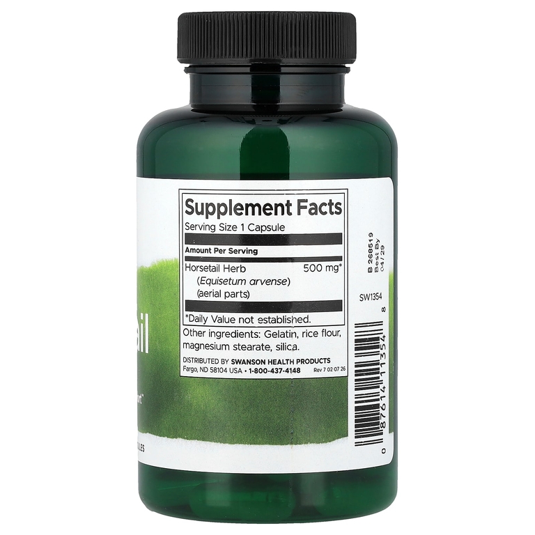 Swanson Vitamins, Хвощ, 500 мг, 90 капсул