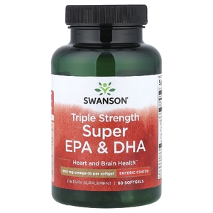 Swanson Vitamins, суперэффективные ЭПК и ДГК, 900 мг, 60 капсул