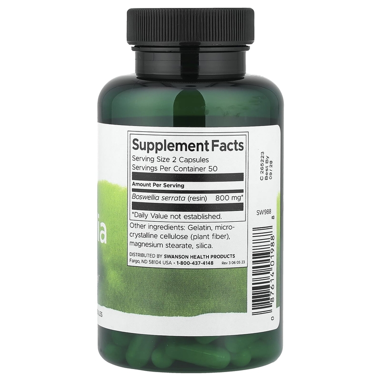 Swanson Vitamins, Босвеллия, 400 мг, 100 капсул