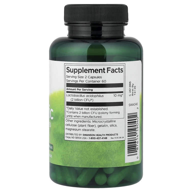 Swanson Vitamins, пробиотик, 120 капсул (1 млрд КОЕ в 1 капсуле)