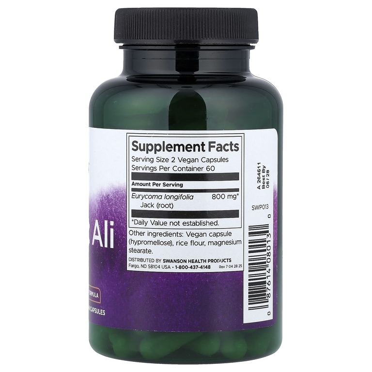 Swanson Vitamins, эврикома длиннолистая, 400 мг, 120 веганских капсул