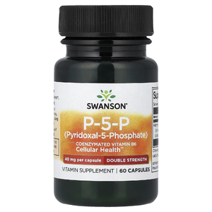 Swanson Vitamins, P-5-P, пиридоксаль-5-фосфат, 40 мг, 60 капсул
