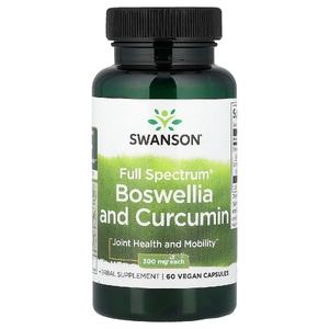 Swanson Vitamins, Full Spectrum®, босвеллия и куркумин, 60 веганских капсул