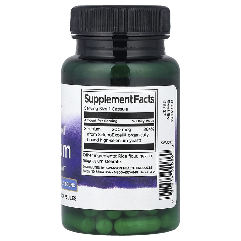 Swanson Vitamins, SelenoExcell®, селен, 200 мкг, 60 капсул