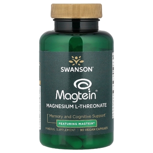 Swanson Vitamins, L-треонат магния с Magtein®, 90 веганских капсул