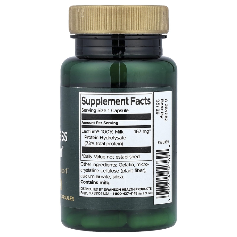 Swanson Vitamins, Anti-Stress Lactium®, 167 мг, 60 капсул