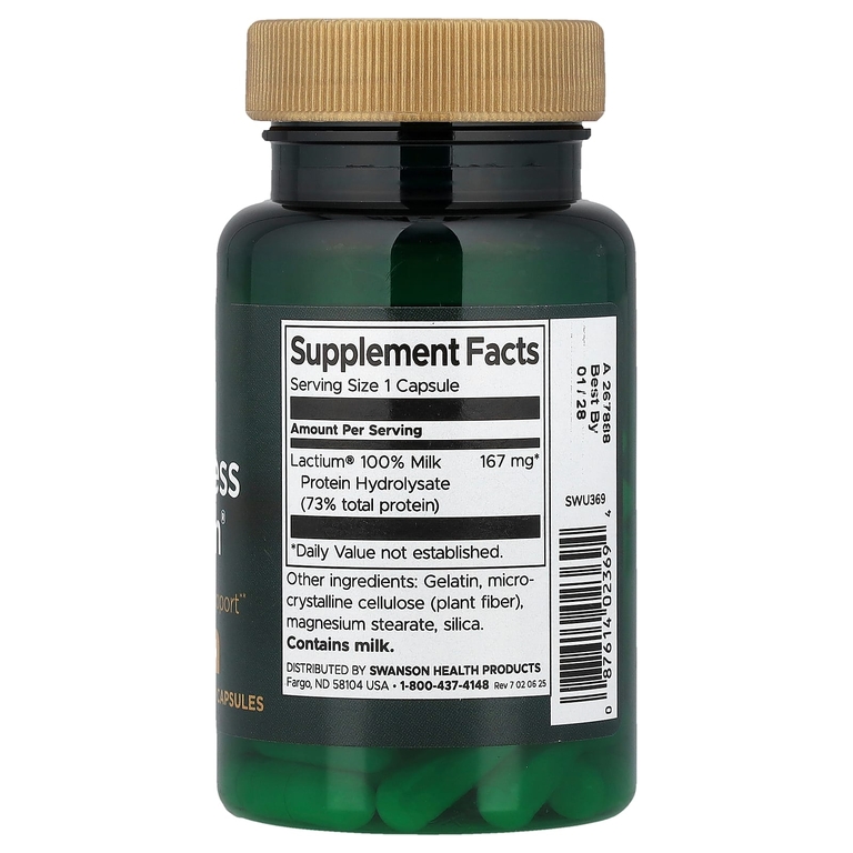 Swanson Vitamins, Anti-Stress Lactium®, 167 мг, 60 капсул