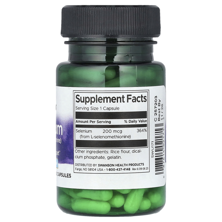 Swanson Vitamins, Селен, 200 мкг, 120 капсул