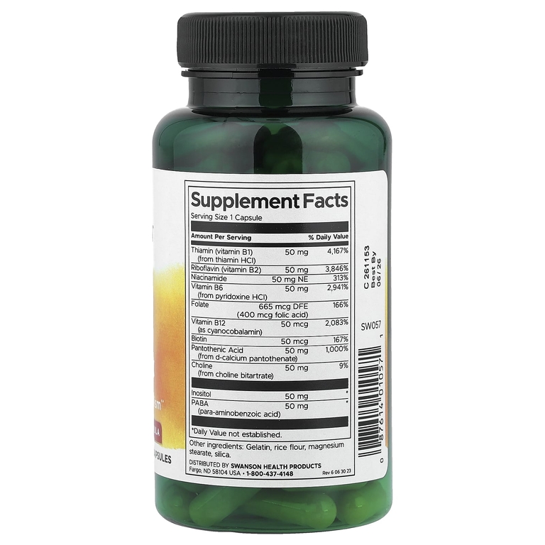 Swanson Vitamins, Balance B-50 Complex, 100 капсул