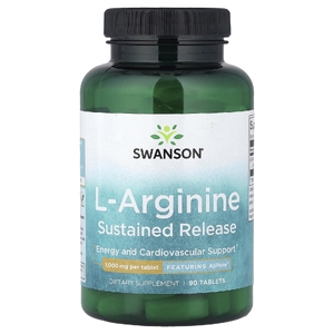 Swanson Vitamins, L-аргинин, с замедленным высвобождением, 1000 мг, 90 таблеток