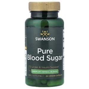 Swanson Vitamins, Чистый сахар в крови, 60 растительных капсул