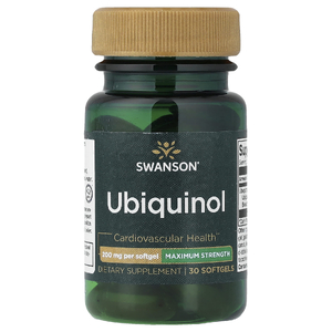 Swanson Vitamins, убихинол, 200 мг, 30 капсул