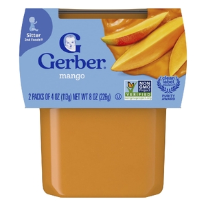 Gerber, 2nd Foods®, Sutter, манго, 2 упаковки по 113 г (4 унции) (Товар снят с продажи) 