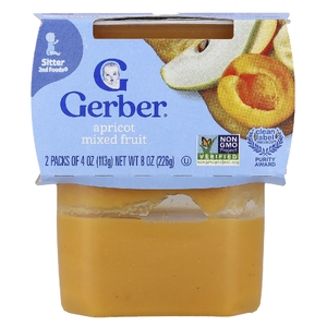 Gerber, детское питание, 2nd Foods®, абрикосовое ассорти, 2 упаковки по 113 г (4 унции) (Товар снят с продажи) 