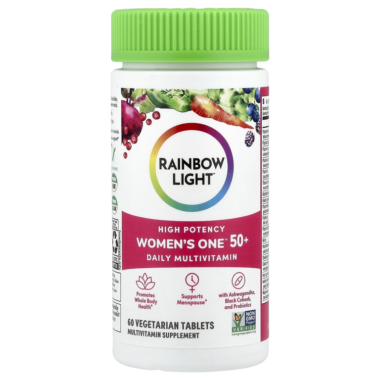 Rainbow Light, Women's One™50+, мультивитаминная добавка для ежедневного приема, высокая эффективность, 60 вегетарианских таблеток