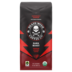 Death Wish Coffee, Молотый, темная обжарка, 454 г (16 унций)