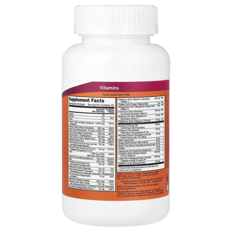 NOW Foods, EVE, превосходные мультивитамины для женщин, 90 мягких таблеток