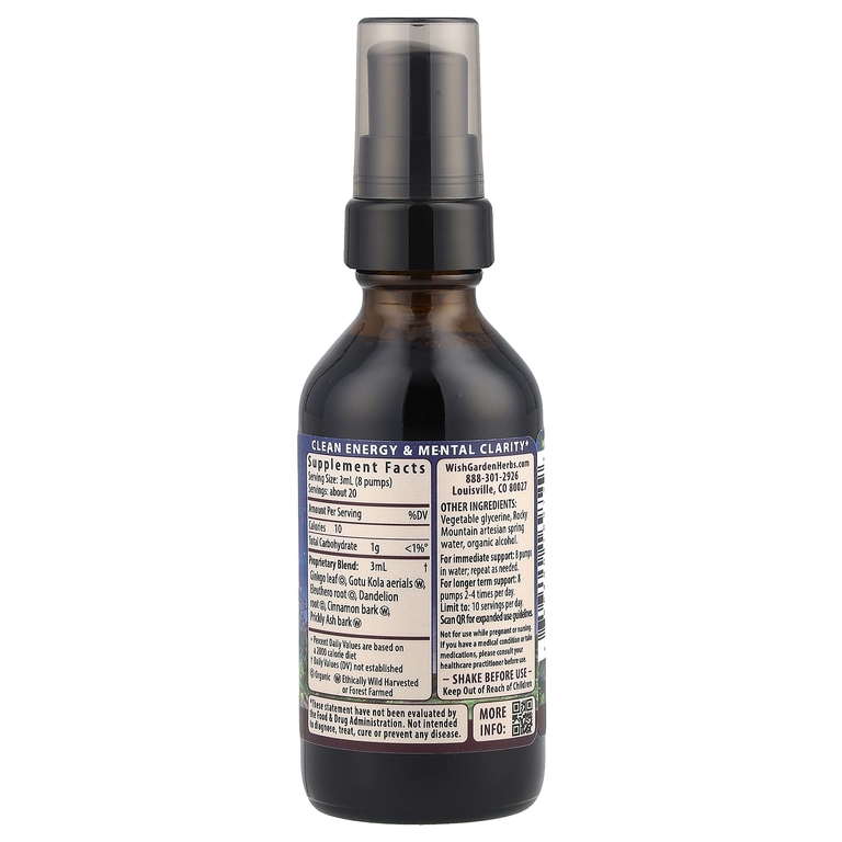 WishGarden Herbs, Genius Juice, когнитивная помощь, 59 мл (2 жидк. Унции)