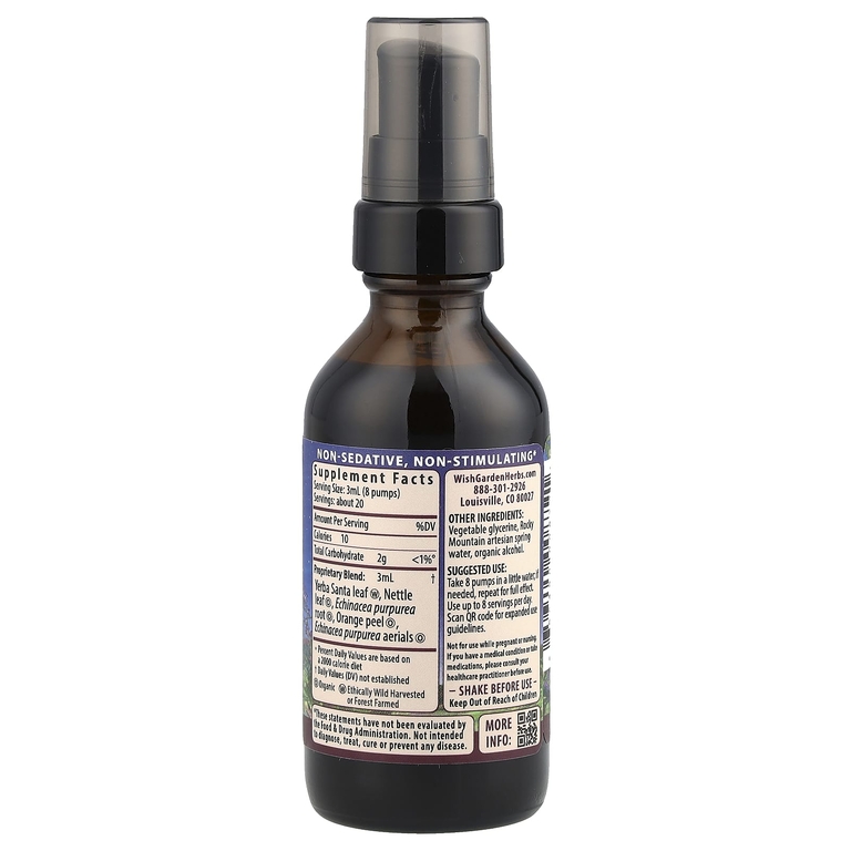 WishGarden Herbs, Kick-Ass ™ Allergy, сезонное средство от аллергии, 59 мл (2 жидк. Унции)