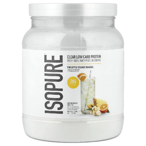 Isopure, чистый низкоуглеводный протеиновый порошок, ананас, апельсин и банан, 400 г (14,1 унции)