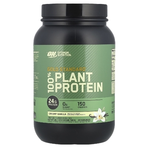 Optimum Nutrition, Золотой стандарт, 100% растительный протеин, сливочная ваниль, 740 г (1,63 фунта)