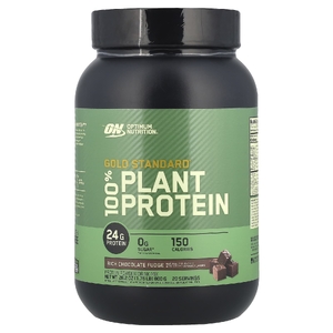 Optimum Nutrition, Золотой стандарт, 100% растительный белок, насыщенная шоколадная помадка, 800 г (1,76 фунта)
