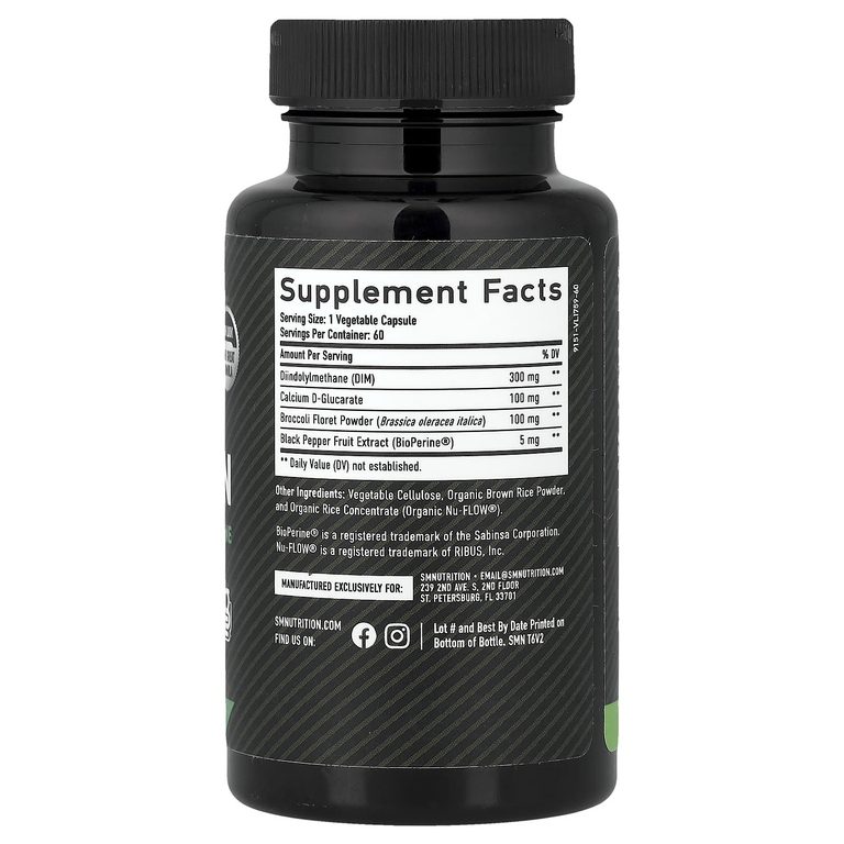 SMNutrition, DIM для мужчин, 300 мг, 60 капсул