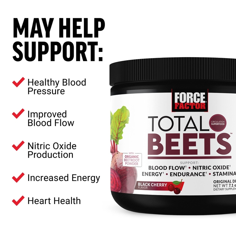 Force Factor, Total Beets®, оригинальный порошок для приготовления напитка, со вкусом черешни, 201 г (7,1 унции)