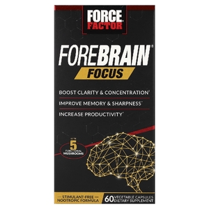 Force Factor, Forbrain® Focus, 60 растительных капсул