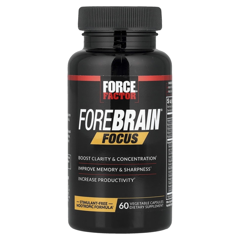Force Factor, Forbrain® Focus, 60 растительных капсул