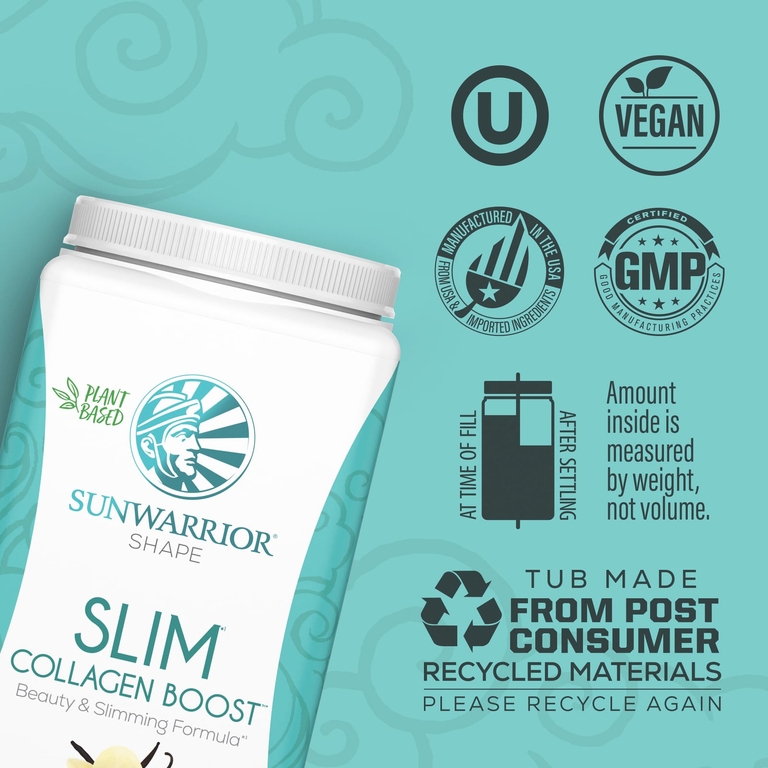Sunwarrior, Shape, Slim Collagen Boost™, со вкусом ванили, 750 г (1,65 фунта)