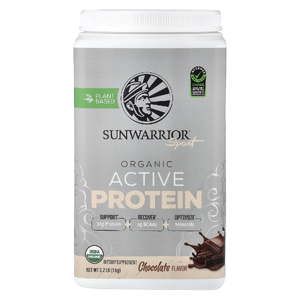 Sunwarrior, Sport, органический активный протеин, шоколад, 1 кг (2,2 фунта)