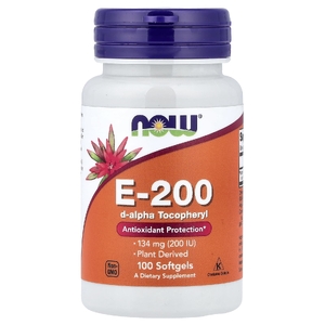 NOW Foods, E-200, 134 мг (200 МЕ), 100 мягких таблеток