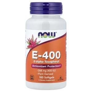 NOW Foods, E-400, 268 мг (400 МЕ), 100 мягких таблеток