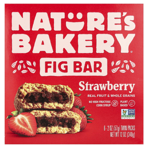 Nature's Bakery, Инжирный батончик, клубника, 6 двойных пакетиков по 57 г (2 унции)