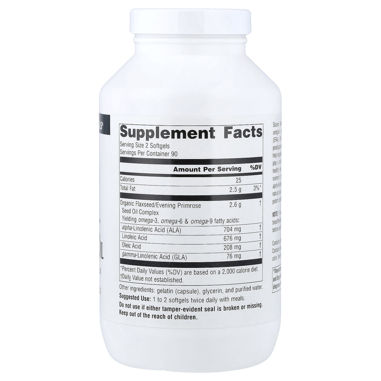 Source Naturals, масло семян льна и первоцвета, 180 капсул