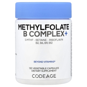 Codeage, Methylfolate B Complex+, комплекс витаминов группы B с метилфолатом, 120 растительных капсул