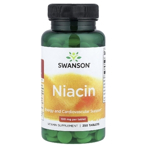 Swanson Vitamins, ниацин, 100 мг, 250 таблеток