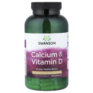 Swanson Vitamins, Кальций и витамин D, 240 капсул (Товар снят с продажи) 