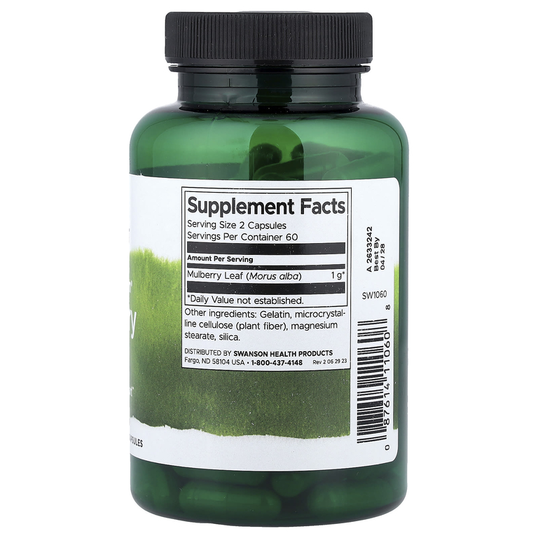 Swanson Vitamins, листья шелковицы Full Spectrum®, 500 мг, 120 капсул