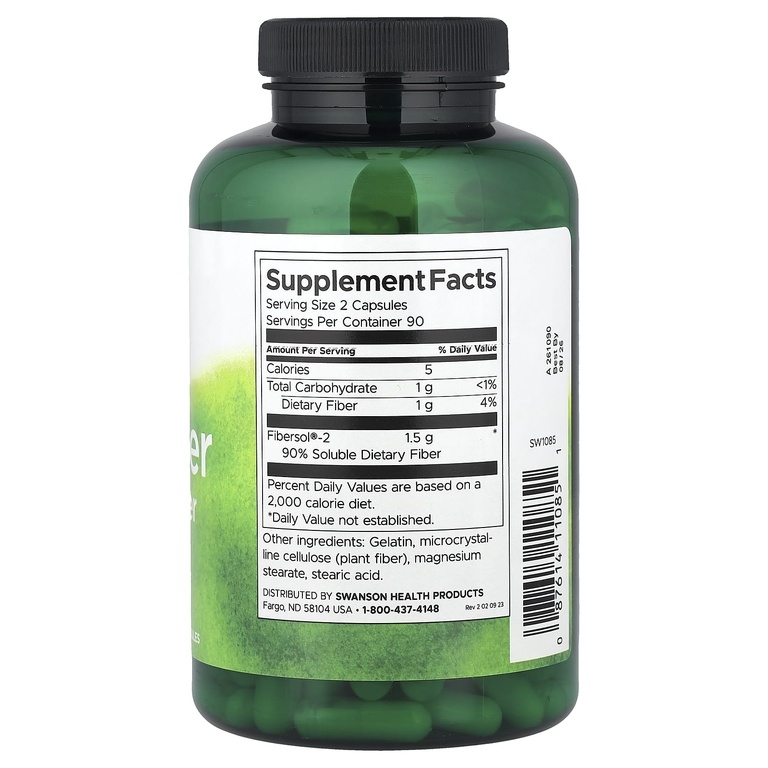 Swanson Vitamins, Био-клетчатка, 750 мг, 180 капсул (Товар снят с продажи) 