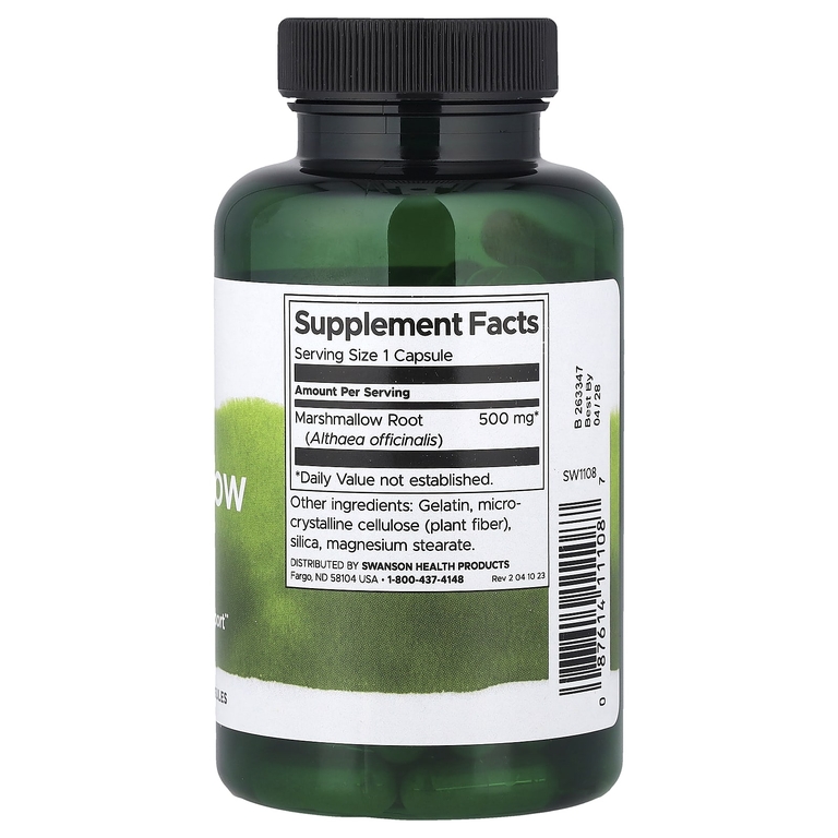 Swanson Vitamins, Корень алтея, 500 мг, 90 капсул