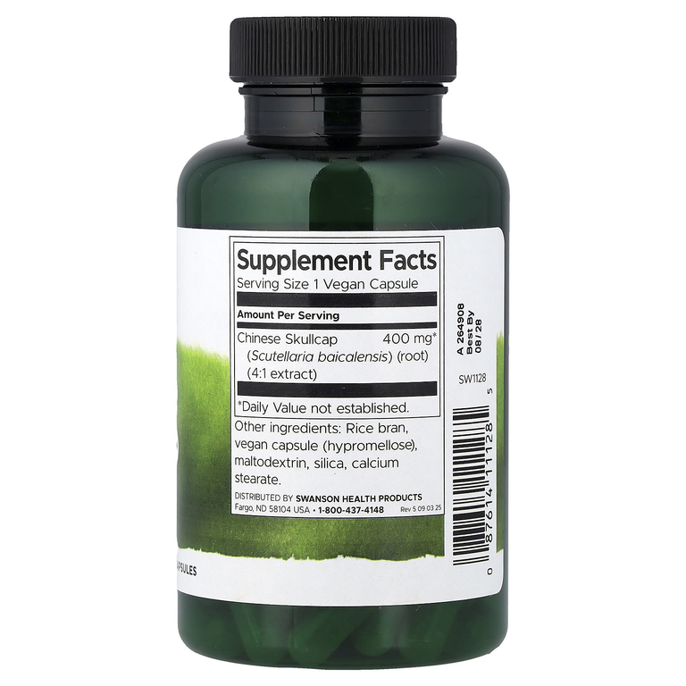 Swanson Vitamins, шлемник китайский, 400 мг, 90 капсул