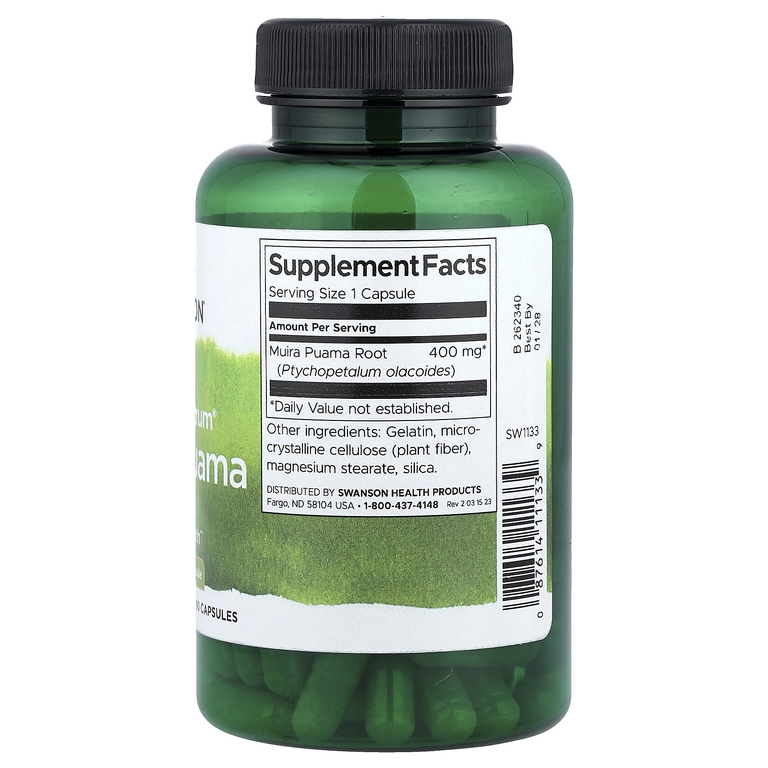 Swanson Vitamins, муира пуама Full Spectrum®, 400 мг, 90 капсул