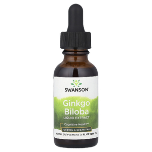 Swanson Vitamins, Жидкий экстракт гинкго билоба, без спирта и сахара, 29,6 мл (1 жидк. унц.)