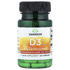Swanson Vitamins, витамин D3, высокоактивный, 25 мкг (1000 МЕ), 30 капсул