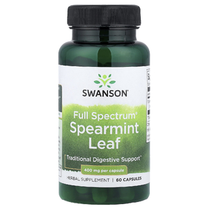 Swanson Vitamins, Full Spectrum®, лист мяты кудрявой, 400 мг, 60 капсул