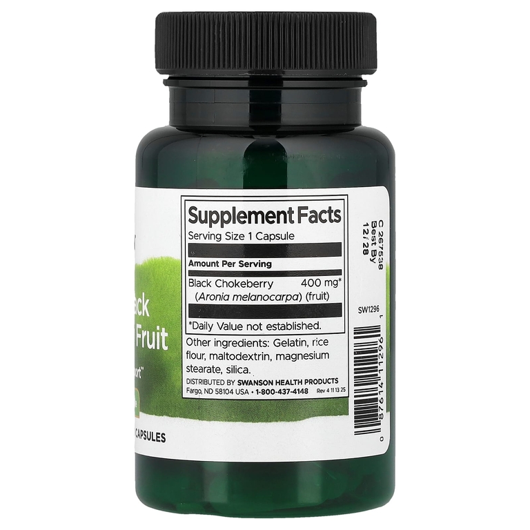 Swanson Vitamins, Черноплодная рябина (черноплодная рябина), 400 мг, 60 капсул