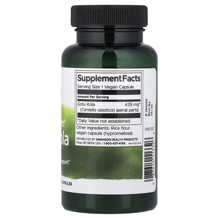 Swanson Vitamins, готу кола Full Spectrum®, 435 мг, 60 капсул